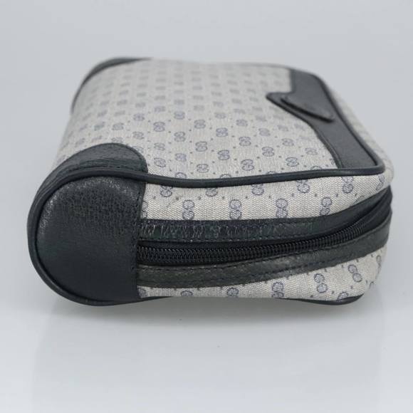 GUCCI Micro GG Supreme Clutch Bag PVC Navy Gold 014 89 0094 Auth 99300 - Picture 3 of 16